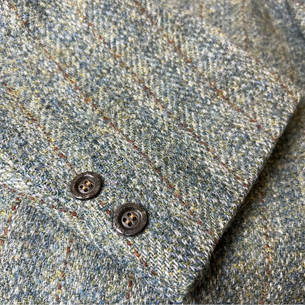 Harris Tweed The Fieldston Green Scottish Virgin Wool Men’s 42 Sport Coat Blazer - Picture 7 of 13